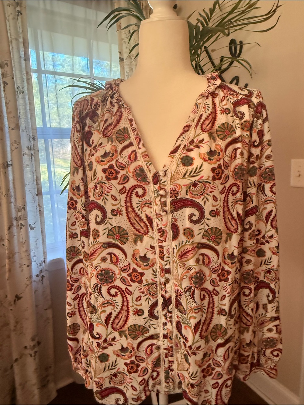 Loft Women’s Multi Colored Paisley Blouse